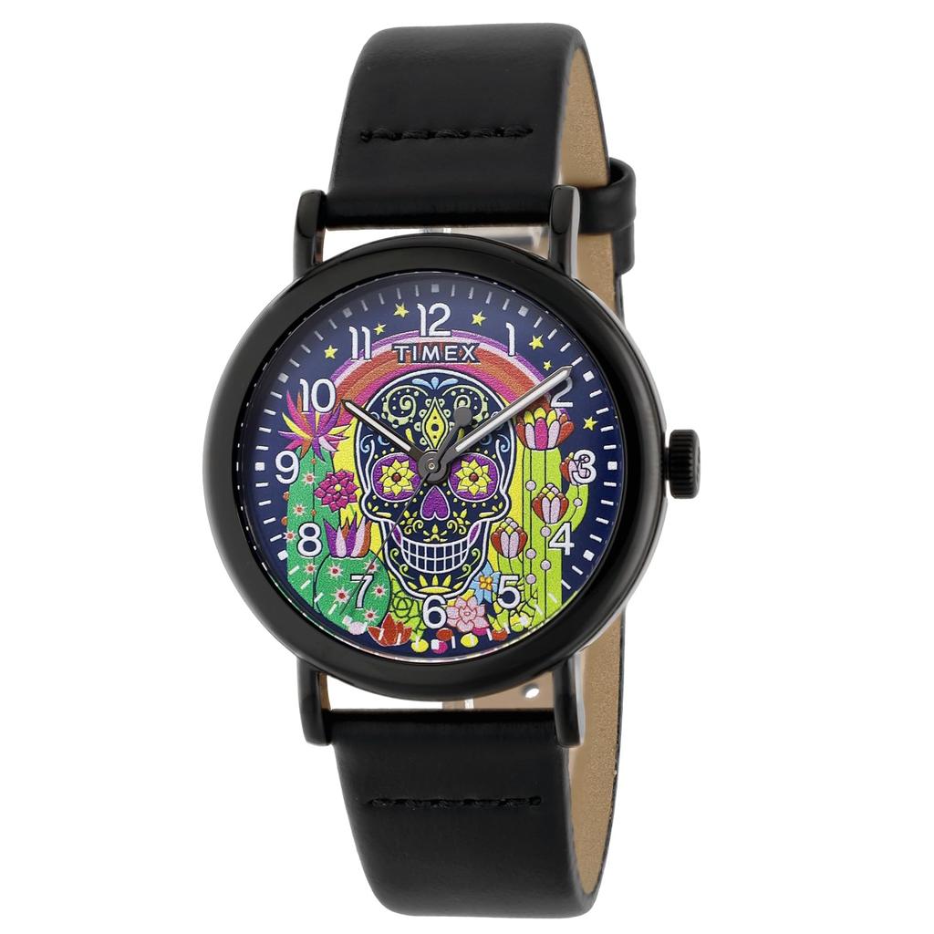 TIMEX Weekender Watch Quartz 5 ATM Water Mineral Black Brass Men's TW2Y15900, Movement, Resistance, Glass, Dial, [Used]