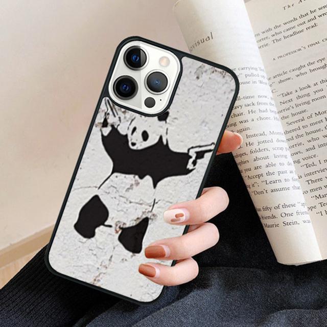 Cute Cartoon Animal Panda Phone Case Back Cover for iPhone 17 Air 16 15 14 13 11 12 Pro Max Plus Fundas Coque