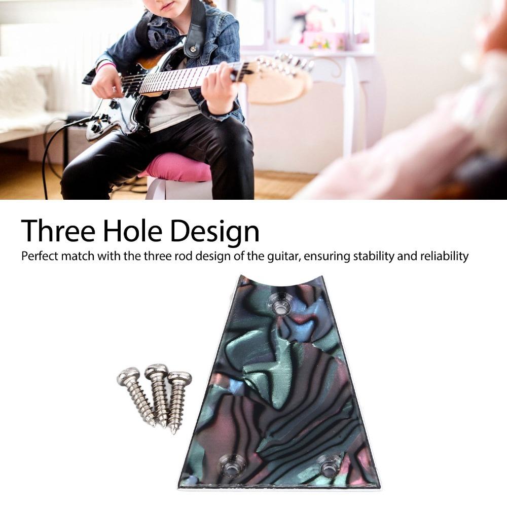 2PCS Polymer Material Truss Rod Cover Plate 3 Hole Design Guitar Rod Cover Plate Bass Guitar GR40