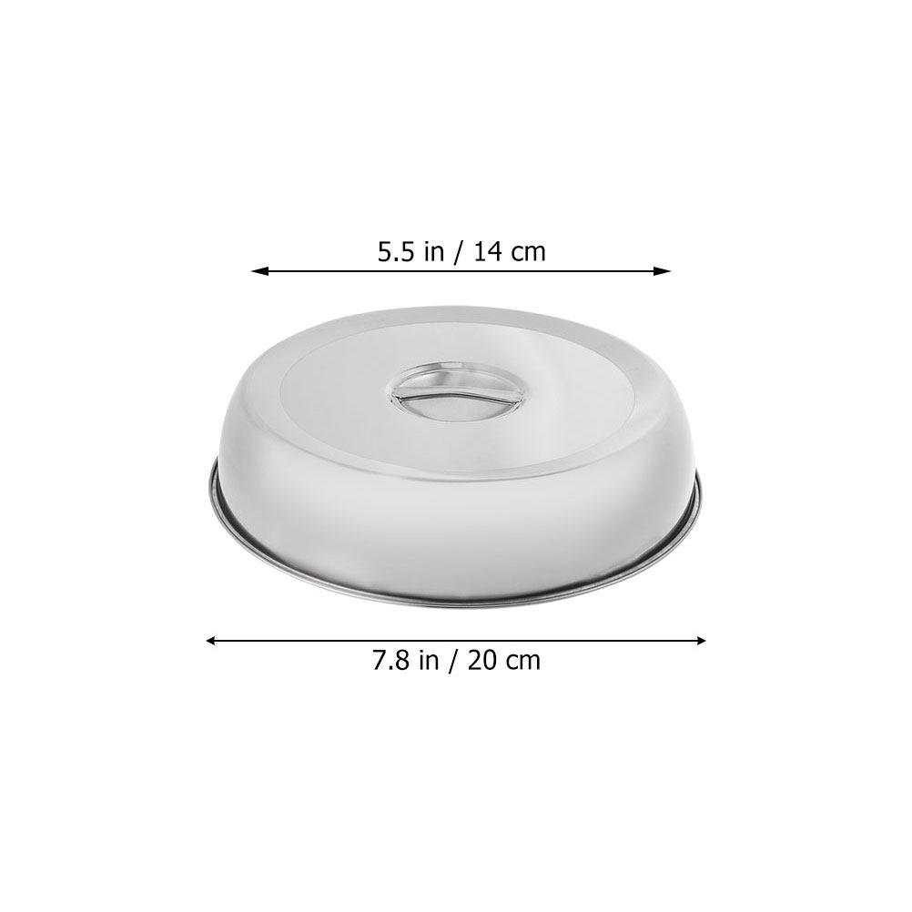 Stainless Steel Food Dome Cover with Ergonomic Handle for Cooking Grilling Serving Keeping Heat Oil Splash Prevention Household