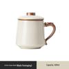 Ru Kiln Ceramic Office Teacup with Tea Caddy Gift Set