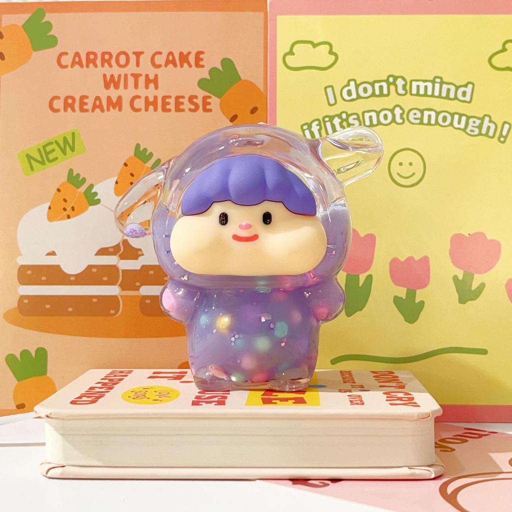 Marshmallow Puppy Night Glow Cartoon Liquid Sand Oil Filled Ornament Blind Bag