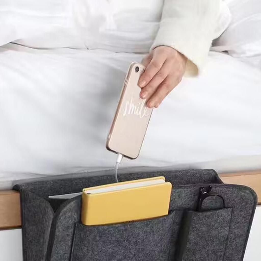 New Bedside Storage Bag Hanging Bed Organizer Portable Felt Storage Bag Storage Bag