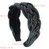 Luxury Headbands Diamond Inlaid Fried Dough Twists Braided Hairband Hair Accessories Women's Wide Edge Hair Band Hoop Headwear