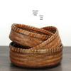 Handgeflochtener Retro-Korb aus Bambus und Rattan - Perfekt zur Aufbewahrung von Snacks, Trockenfrüchten und Kleinkram.