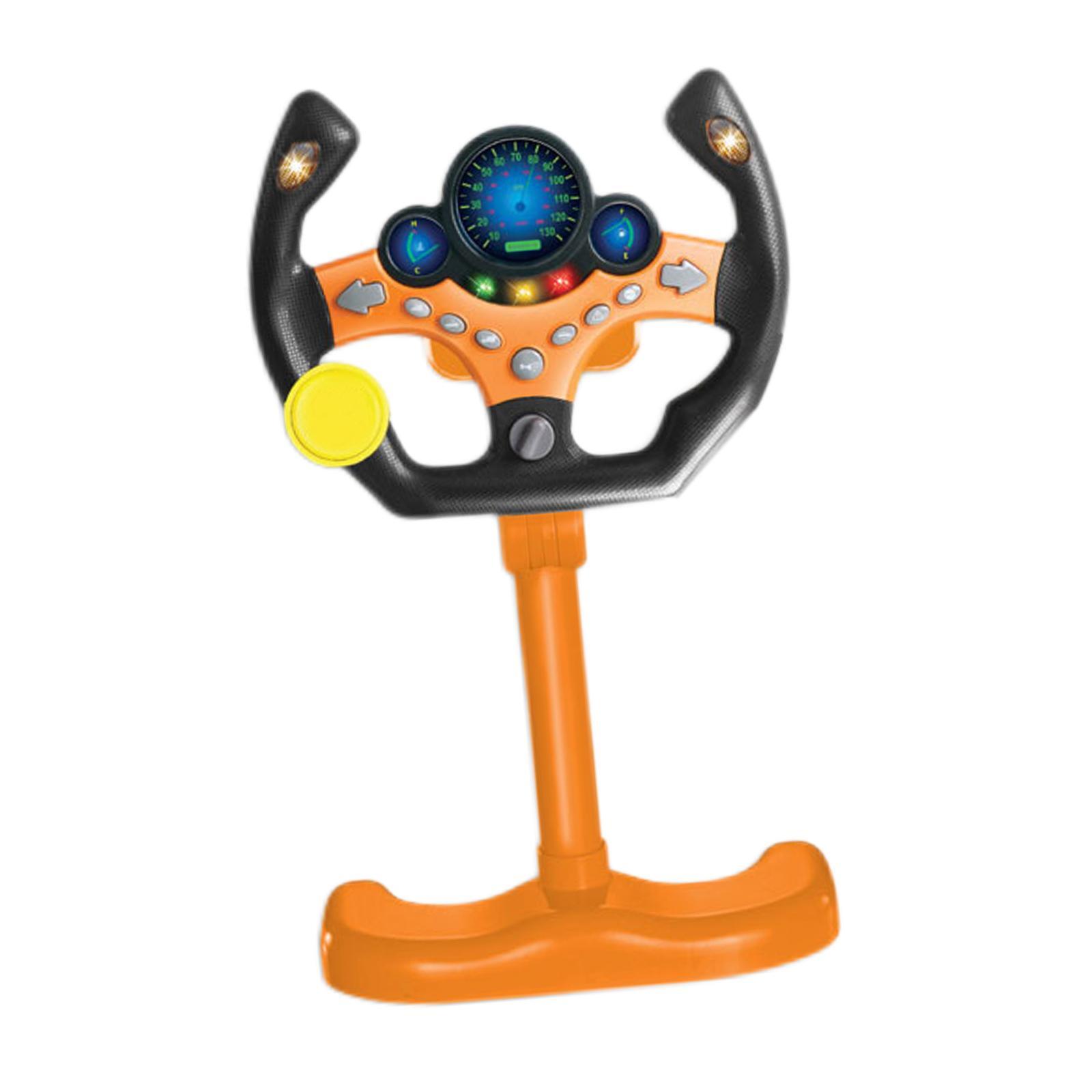 

Имитация руля для детского контроллера вождения с музыкой и светом оранжевый