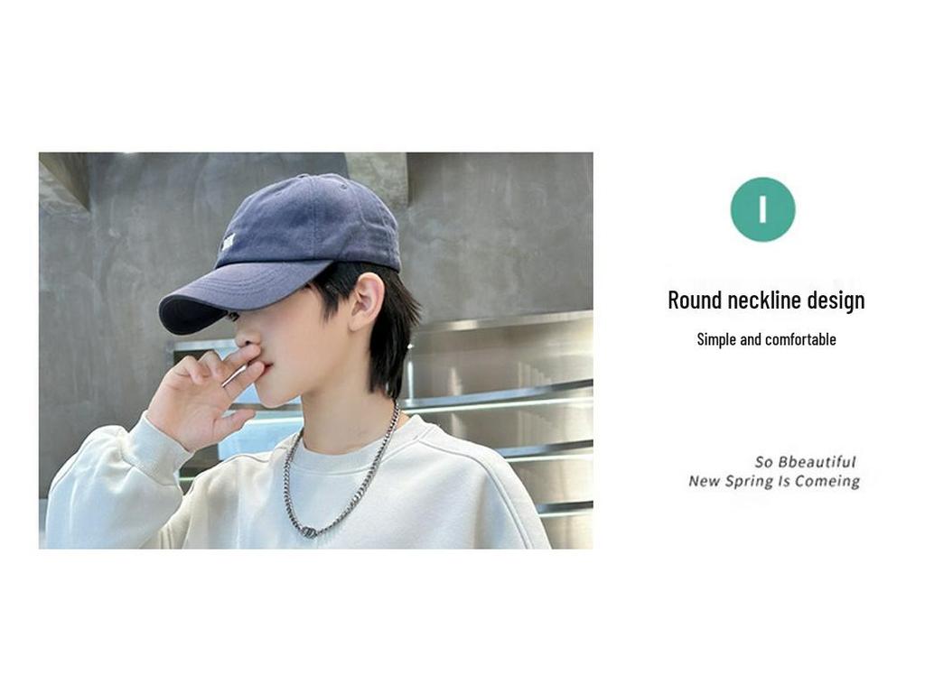 Boys' 2025 Trendy Loose-Fit Sweatshirt - Spring/Autumn "Bad Boy" Style