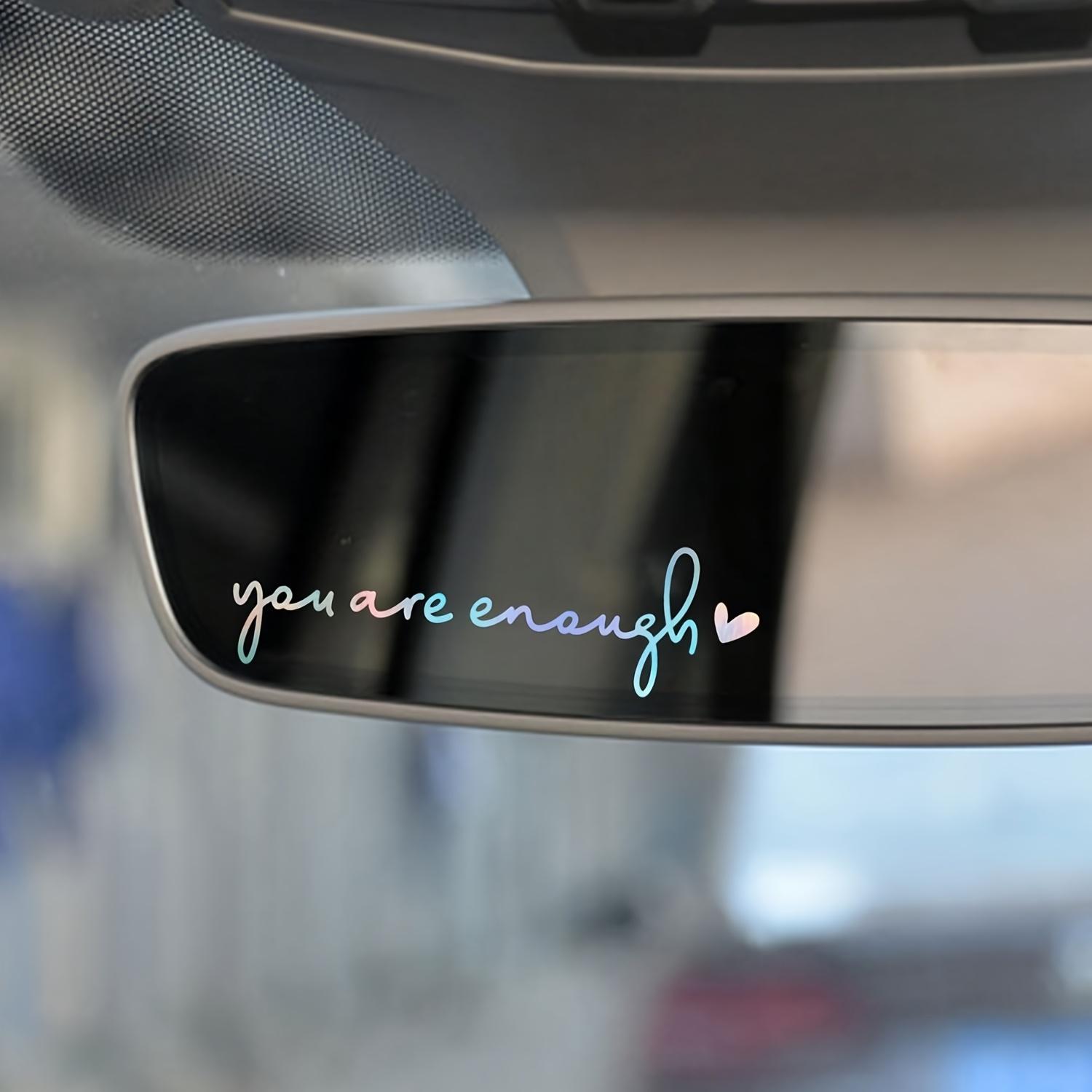 

3pcs You Are Enough Vinyl Decals - Self-Adhesive Motivational Quotes for Car Rearview Mirrors, Laptops & Water Bottles car