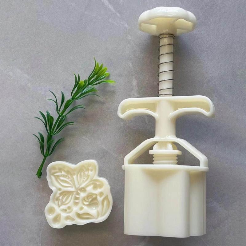 Traditional Pastries Cookie Stamp Hand Pressed Mooncakes Mold Bean Pastes Cake Bakewares Dessert Mould for Cooking Lover