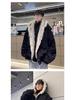 Men's American Short Hooded Cotton Jacket, Winter Luxury, Thick and Warm with Fur Collar.