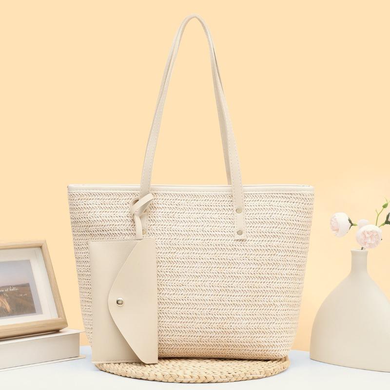 

Bag women s bag new fashion underarm hand bag mother woven simple bucket bag tote bag