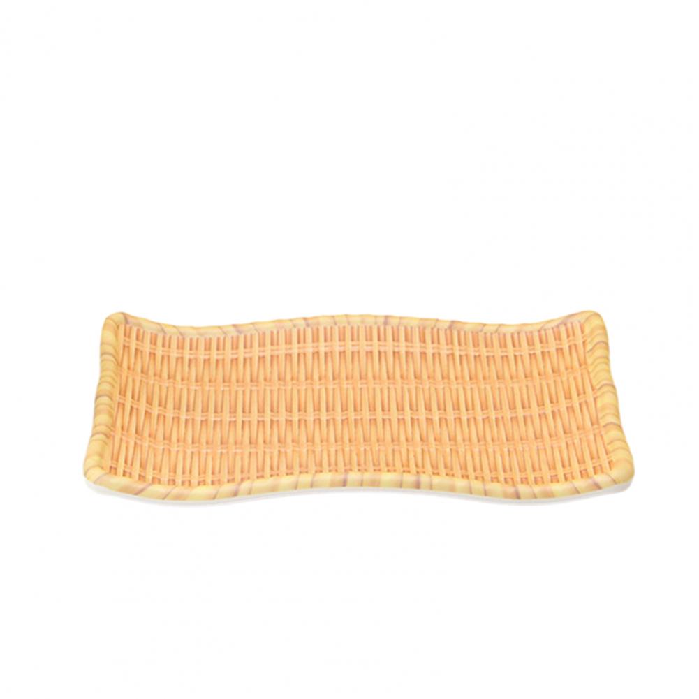 Bamboo Plate  Easy To Clean Round Smooth Edges Bamboo Dinner Plate Set High Temperature Resistant Sustainable Bamboo Tableware