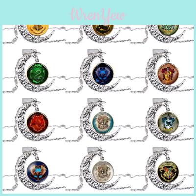 Harry Potter Alloy Necklace With Glass Pendant For Cosplay And Gift Giving Special Characters Included