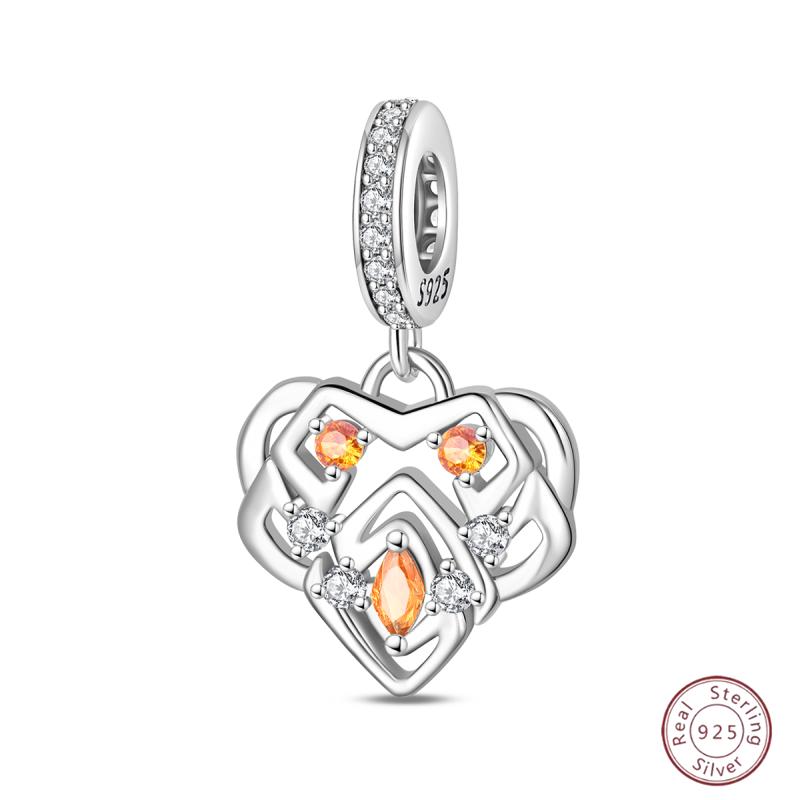 New Original Copper Beaded Bow Charm Blue Beads For Women Exquisite Diy Birthday Jewelry Gifts