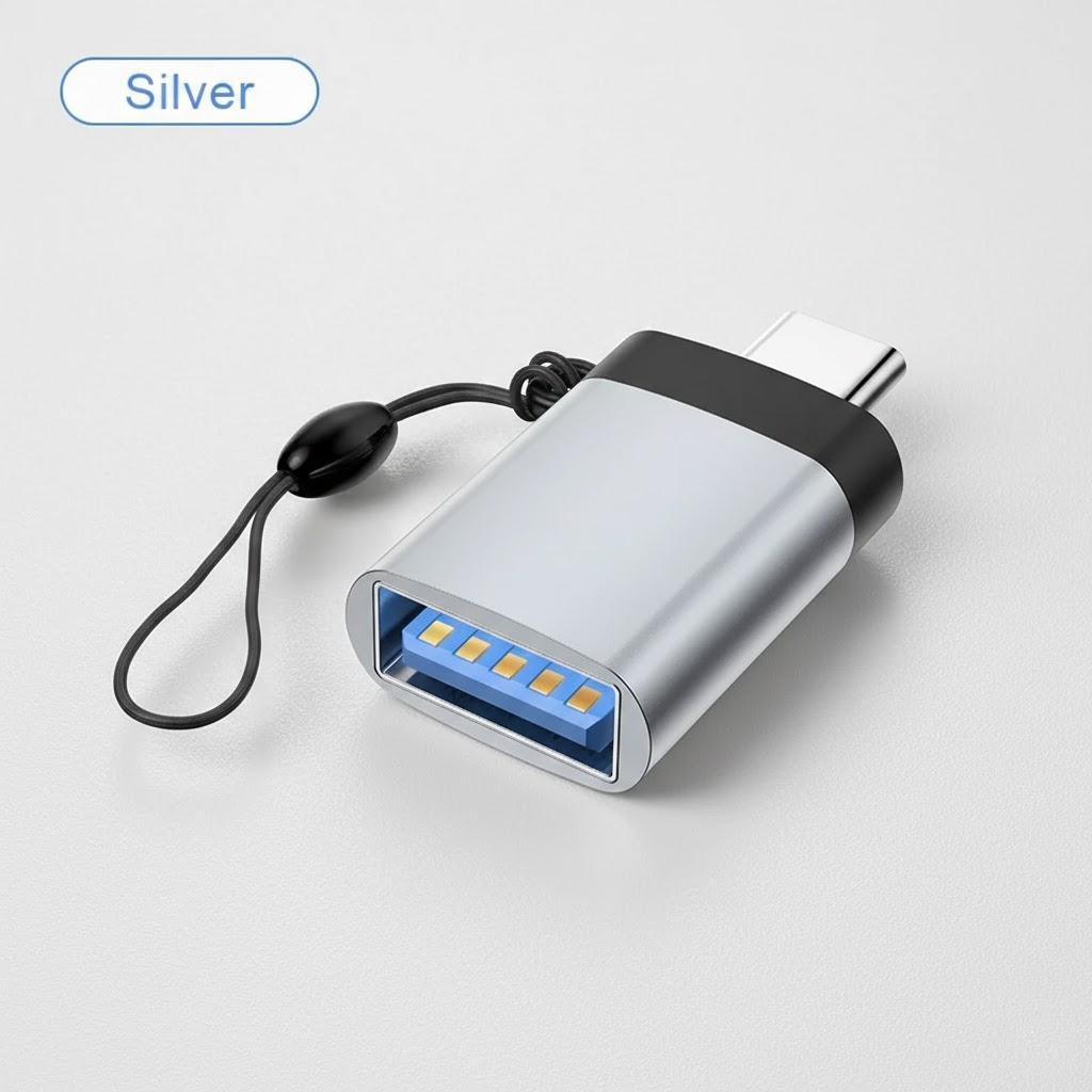 

USB C OTG Adapter Type C to USB 30 Mini Converter Fast Data Transfer for Mobile Phone Accessories Type C Adapter срібний