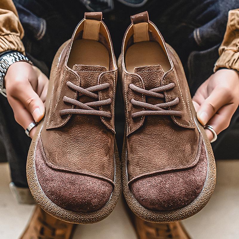 Men's Top Grain Leather Casual Shoes - 2025 Summer Edition, Big Toe Genuine Leather, Breathable Non-slip Soft Sole.