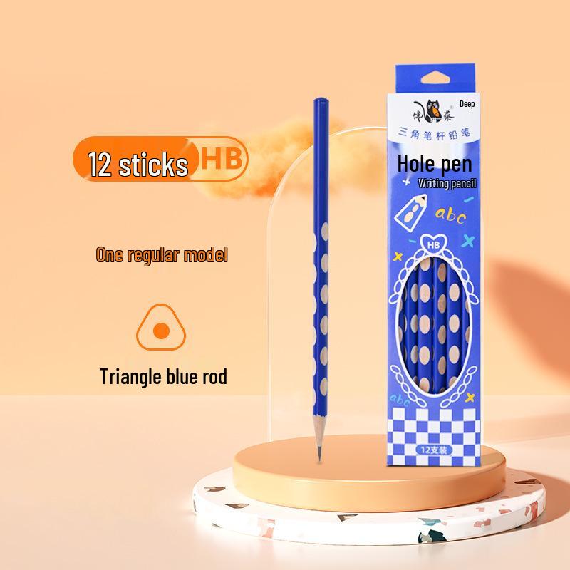 Triangular Grip HB Wooden Pencil for Students: Sketch & Craft Correction Pen HB