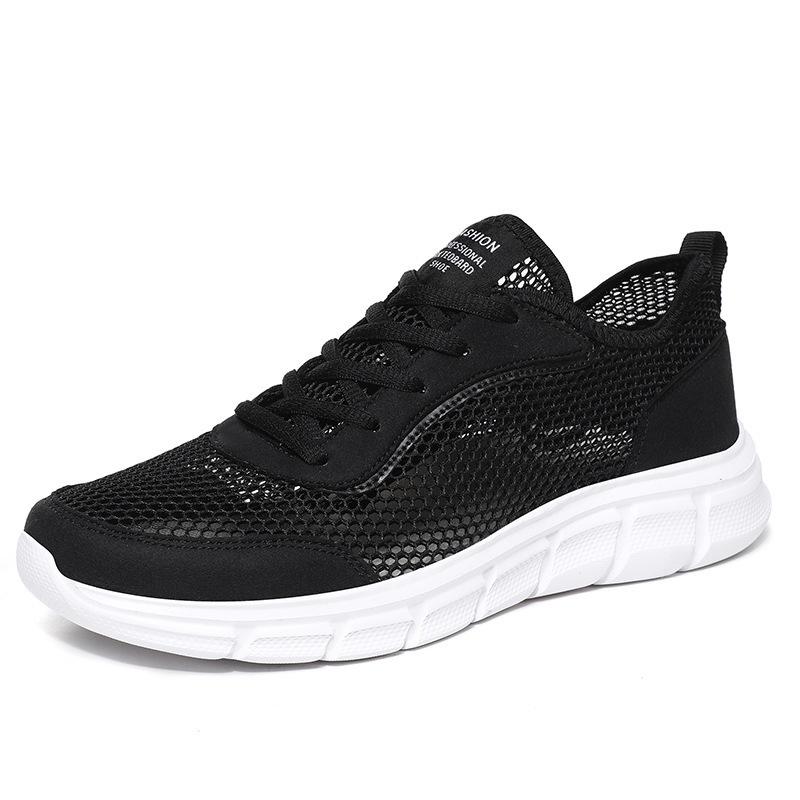 Mesh shoes breathable hollow mesh sneakers men's large size lightweight mesh casual running shoes