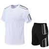 Costume de sport d'été pour hommes, fitness, manches courtes, vêtements de course à séchage rapide, amples, vêtements de sport décontractés
