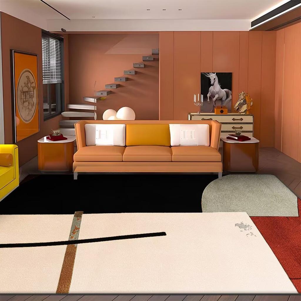 Large Area Decoration Rugs for Living Room Modern Abstract Washable Bedroom Carpet Gaming Room Non-slip Tatami Soft Floor Mat