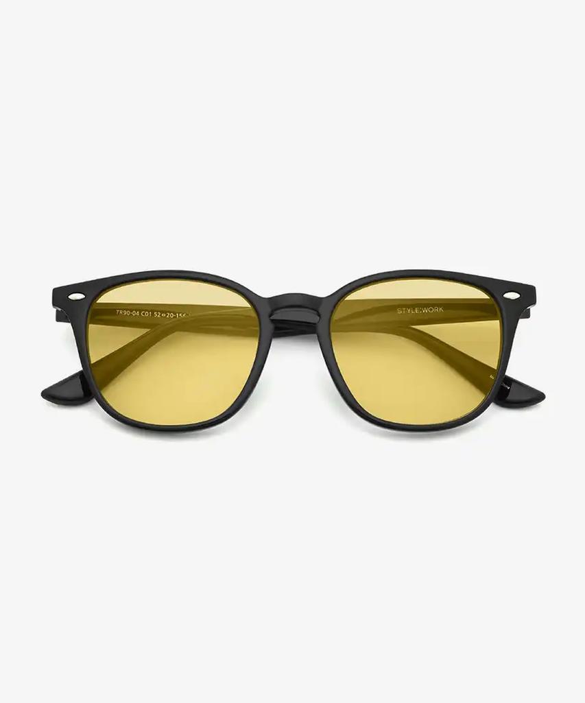 Seutailwokeu Yellow Tint Style Work Tr90-04 C1_Ye Style Work Sunglasses