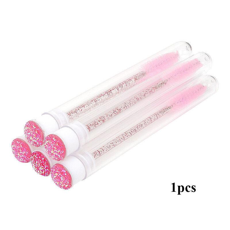 3pcs Eyelash Eyebrow Brush Mascara Wands Diamond Tube Crystal Handle Lash Applicator+