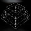 Clear Acrylic 4 Tiers Cakepop Display Stand Square Lollipop Holder with 56 Holes for Wedding and Birthday Celebration