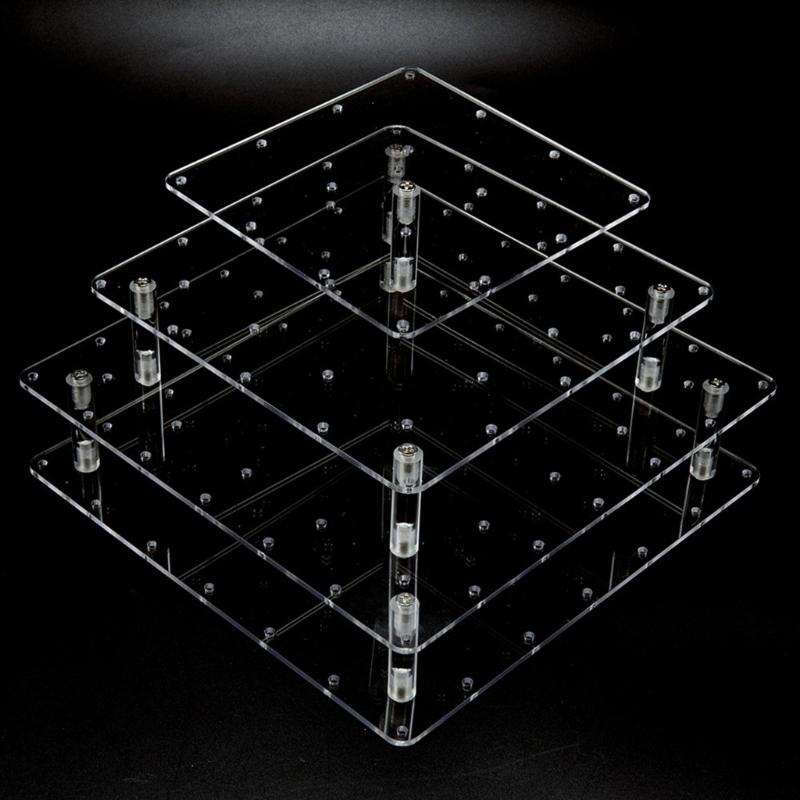 

Clear Acrylic 4 Tiers Cakepop Display Stand Square Lollipop Holder with 56 Holes for Wedding and Birthday Celebration 1