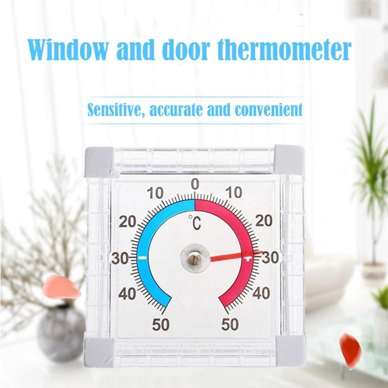 1pc Temperature Thermometer Window Indoor Outdoor Wall Garden Home Graduated Disc Measurement