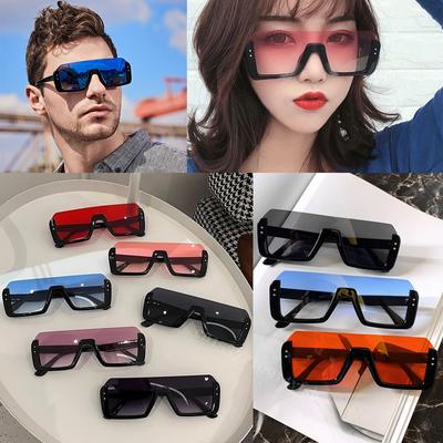 Net Red Retro Street Shot Sunglasse Men Half Frame Show Thin Face Sunglasses Women Glasse Car Driving Glass Anti Glare Accessory