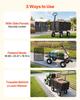 Garden Cart, 544.3 kg, Heavy Duty Steel Hand Trolley, Yard Utility Wagon Outdoor Transport Cart with 10-Inch Tires, Adjustable Handle, Detachable Side