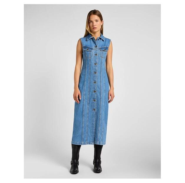 Джинсовое платье Lee Long Slim Dress EU S