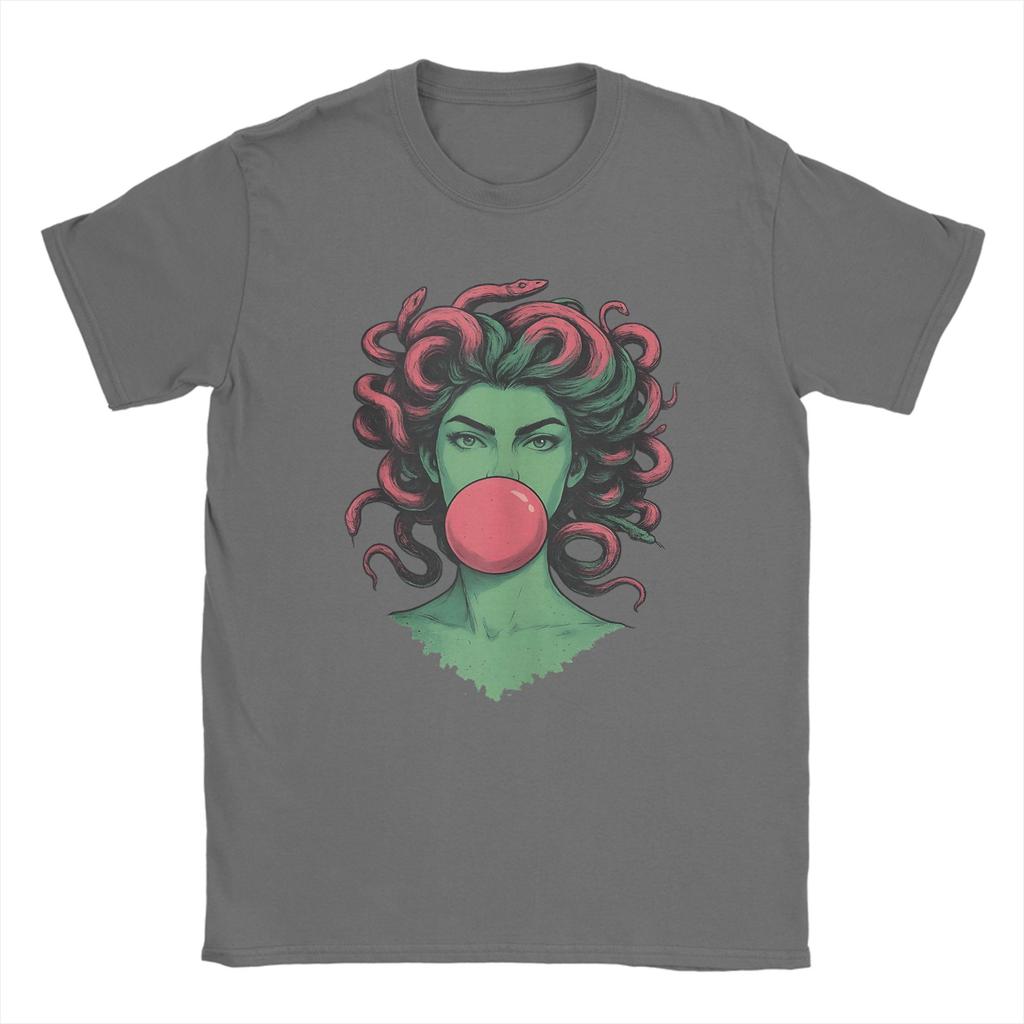 Medusa Bubblegum Mythological Snake Hair TShirt Summer Cotton TShirts For Unisex Fashion Design Tee Shirt Short Sleeve Tees