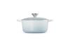 Le Creuset Litý smaltovaný hrnec Signature Cocotte Ronde 18 cm, plynová trouba Coastal Blue IH, kompatibilní s japonskou [Autorizovaný produkt]