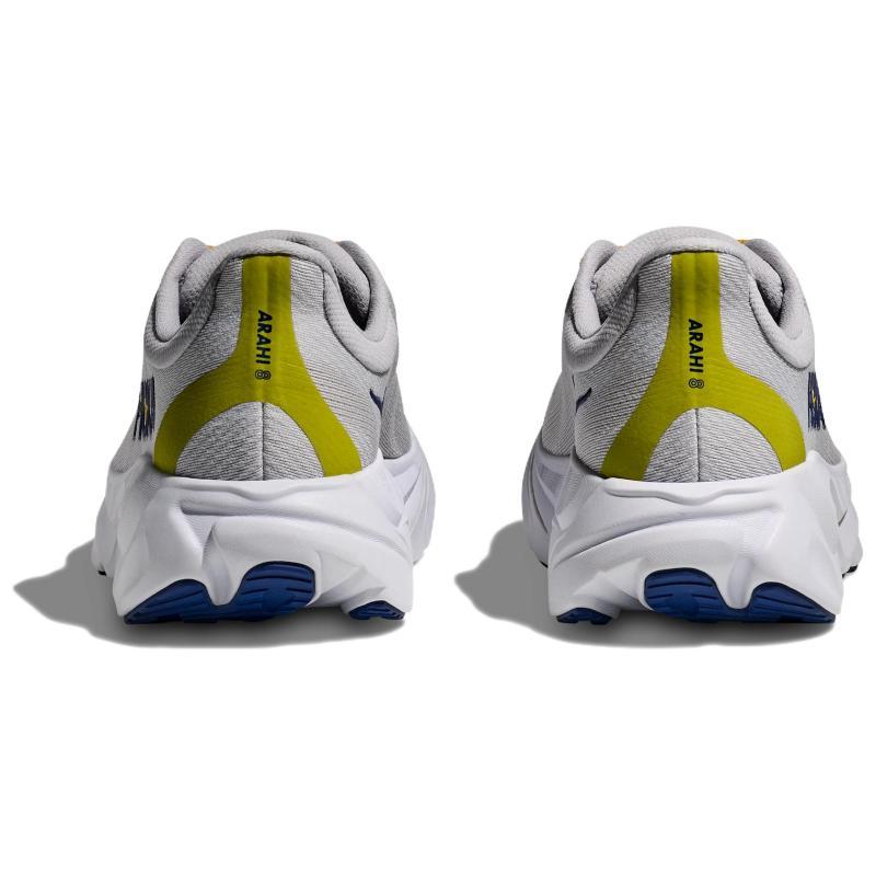 HOKA One One Arahi 8 Shock Absorbers Slip Resistant Running Shoes Men's Gray White Sneakers 1168710-SSTC