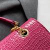 Alligator Print Crossbody Bag Shoulder Bag for Girl Women Solid Color Bag