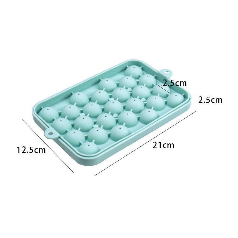 25 Grids Silicone Ice Grid Ball Ice Cube Mold with Cover Ice Storage Box Easy to Demould Ice Making Bar Home Party Kitchen Tools