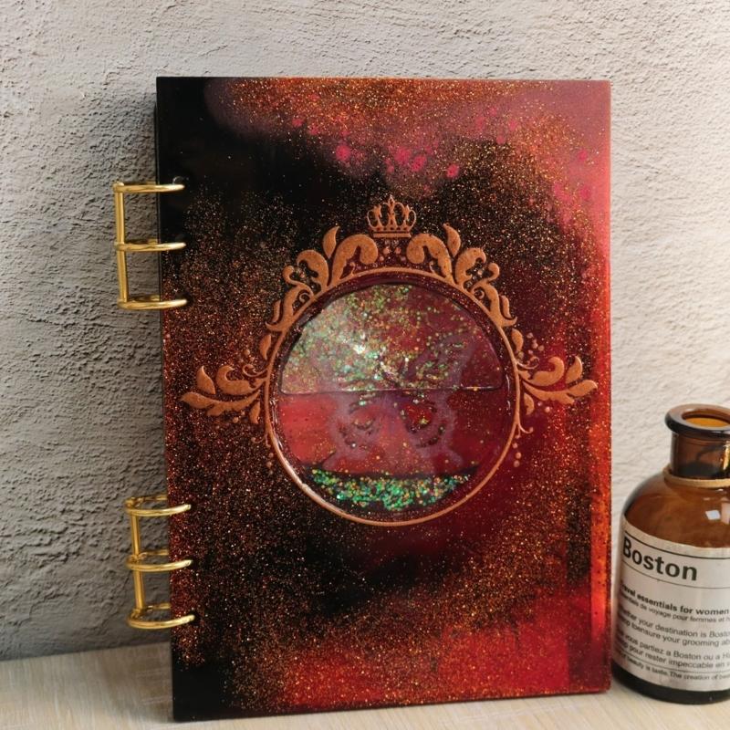 Quicksand Notebook Cover Resin Mold DIY Crystal UV Epoxy Silicone Molds Transparent Book Creative Resin Casting Molds