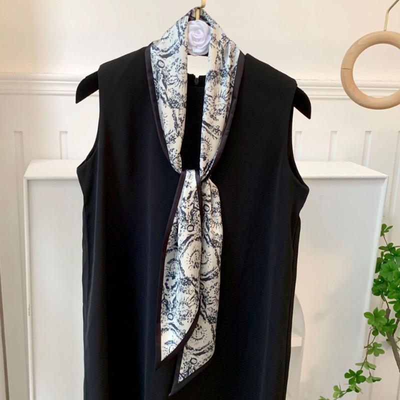 Silk Scarf, Long Strip, Versatile Shirt, Neck Protection, Scarf, Silk Scarf, Multi-purpose Headscarf, Headband, Hair Tie, Decorative Waist Belt.