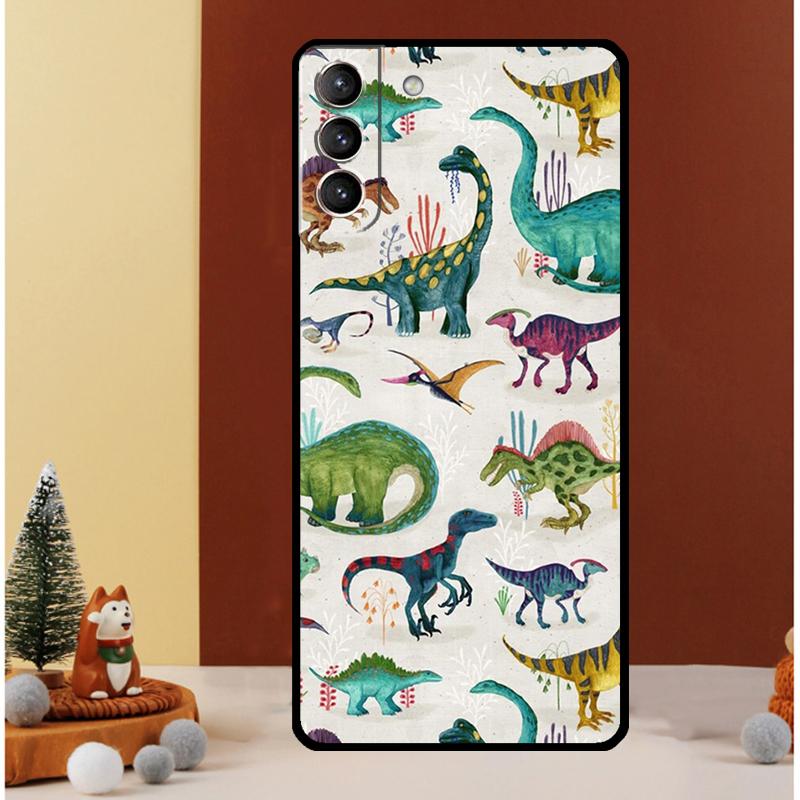 Cute Dino Dinosaur Case For Samsung Galaxy S24 Ultra S23 S22 S21 S20 FE Note 20 S8 S9 S10 Note 10 Plus Cover