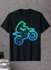 Motocross Graphic Men's Summer Back T-Shirt Cotton O-neck Short-sleeved Tee Tops Casual Unisex