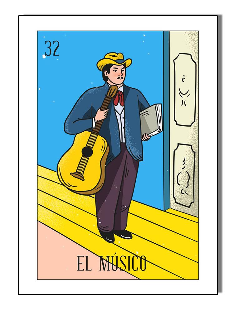 Abstraktní mexická loterie kreslený plakátový tisk plátno malba papoušek srdce severské nástěnné umění pro obývací pokoj domácí dekorace