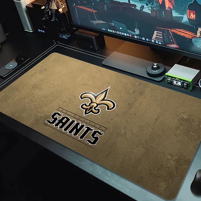 New Orleans Saints Mauspads Großes Gaming-Tischkissen Rutschfestes Laptop-Tablet Großes Mauspads XXL Matte Mini-PC-Spielmatte Mit Verriegelungskante 30cmx80cm(11.8x31.5inch)