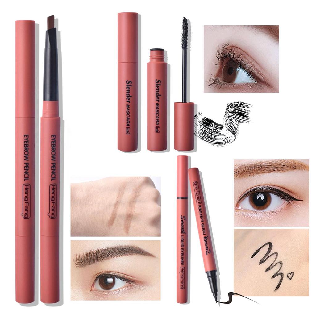 Hengfang, 11-Piece Beauty Makeup Gift Box, Pumpkin Color, Student, Matte Lipstick, Eyeliner, 9091E