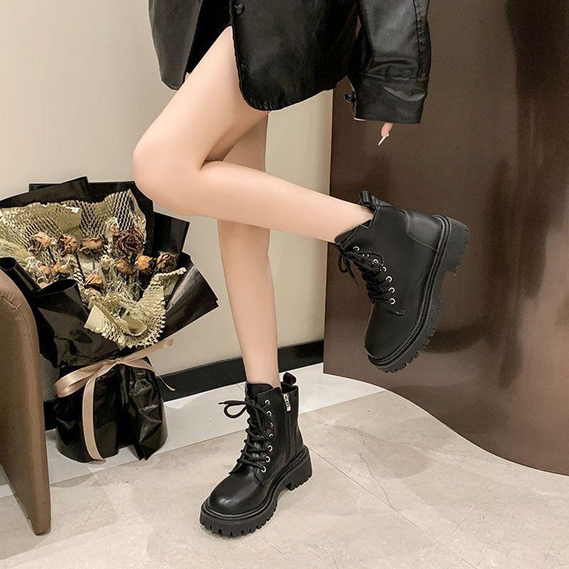 Fashion boots heightened platform short boots locomotive boots 2025 autumn and winter new British style student Martin boots women
