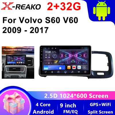 Para Volvo s60 V60 2009-2017 Android 2 Din Coche Auto Carplay 4G+WIFI GPS Radio de Coche Navegación Multimedia Reproductor de Video Estéreo BT