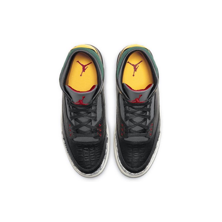 Air Jordan 3 Retro SE Animal Instinct 2.0 Unisex Sneakers Black White Gorge-Green CV3583-003