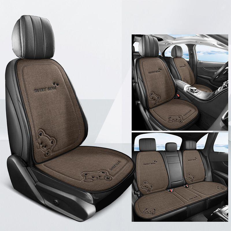 1Pcs Breathable Cartoon Bear Car Seat Cover Non-Slip Cushion for Women's Protection