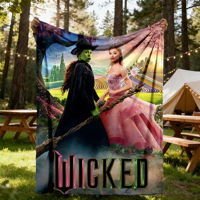 1pc Wicked Fantasy Outdoor Blanket Lightweight Flannel, Soft & Warm, All-Season Use for Sofa, Outdoor, Camping, Living Room, Office086