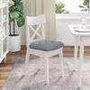 Seat Cushion Set 4 Pcs Light Grey 40 X 40 X 12 Cm Fabric